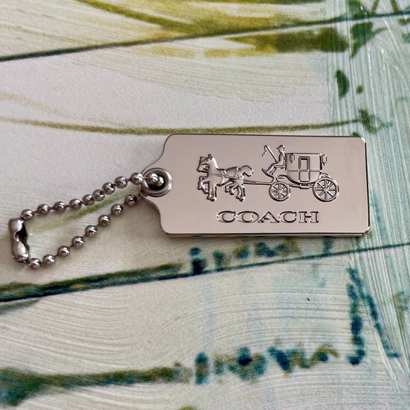 Coach Accessories - Coach 💕RARE💕 Horse & Carriage Silver Metal Bag Charm